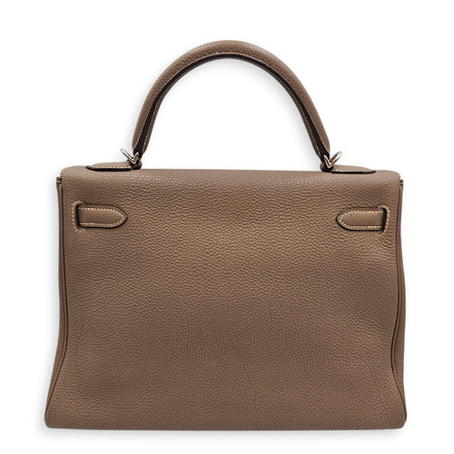 Kelly 32 Etoupe in Togo Palladium hardware