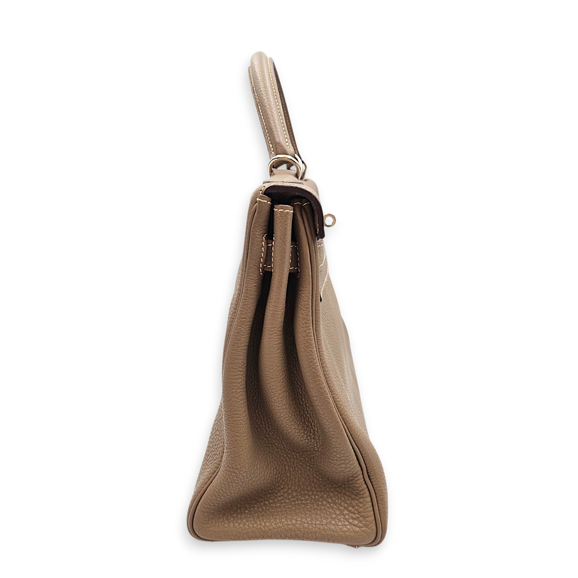 Kelly 32 Etoupe in Togo Palladium hardware CL2606-22088 4