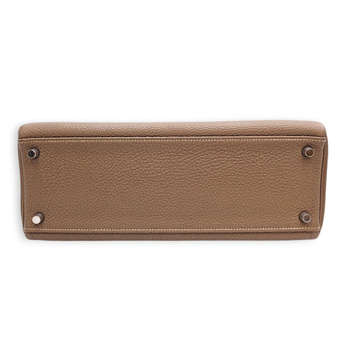Kelly 32 Etoupe in Togo Palladium hardware