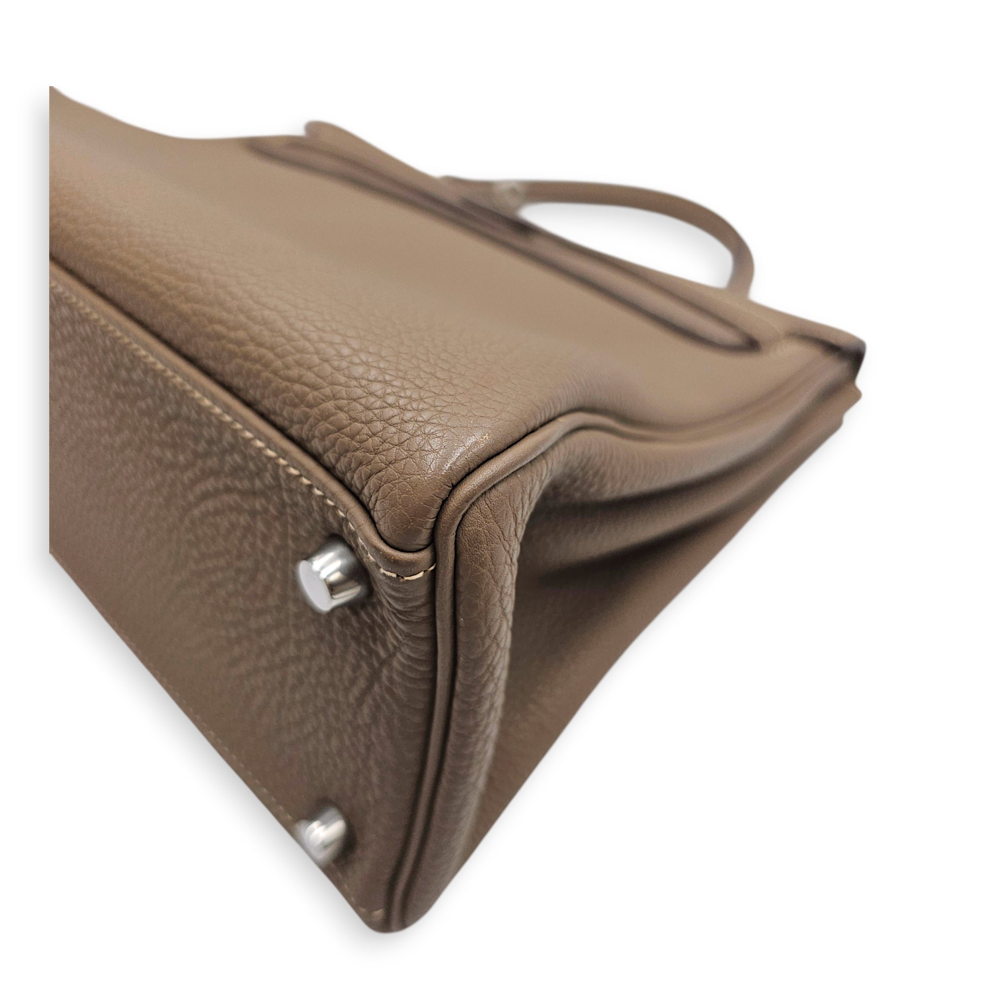 Kelly 32 Etoupe in Togo Palladium hardware