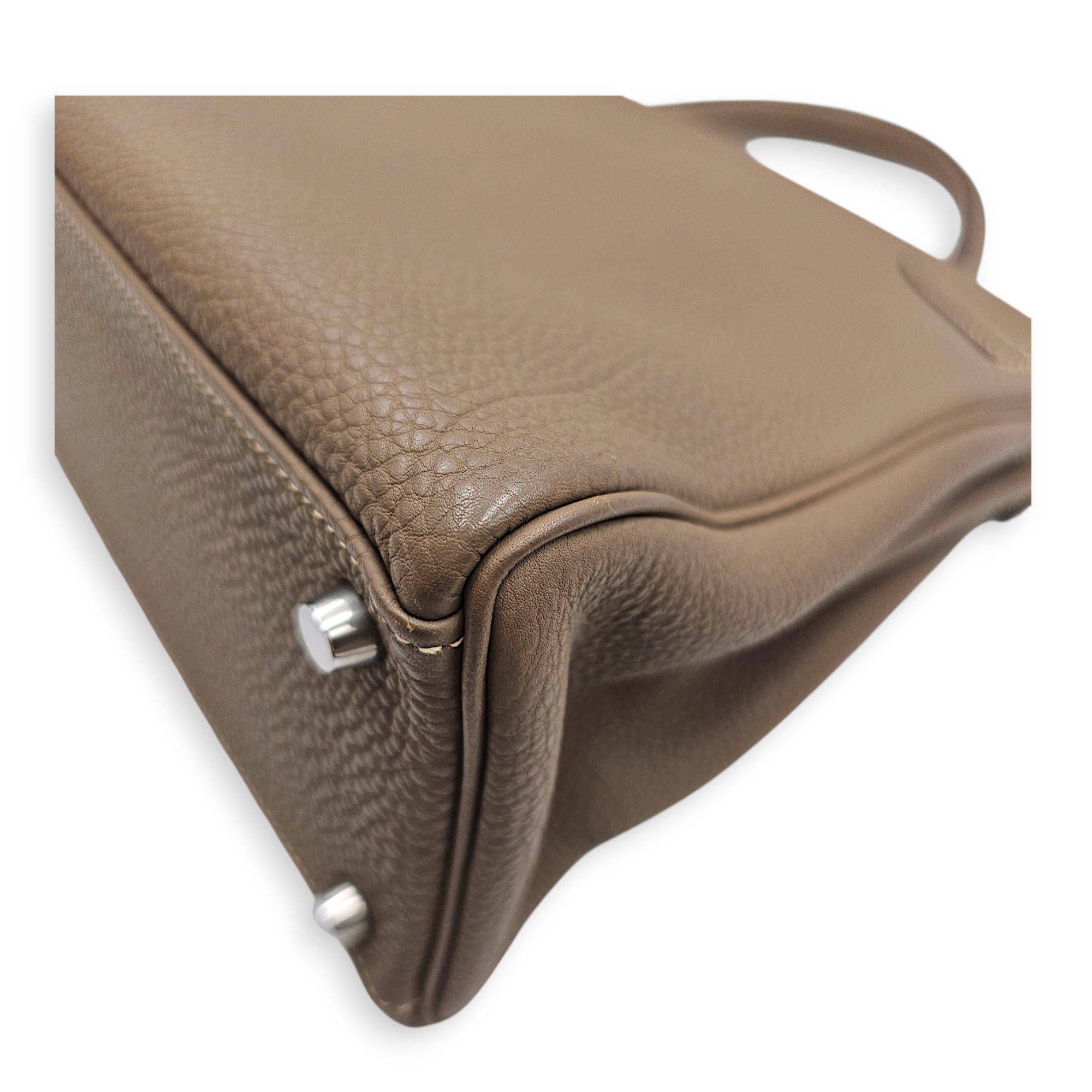 Kelly 32 Etoupe in Togo Palladium hardware