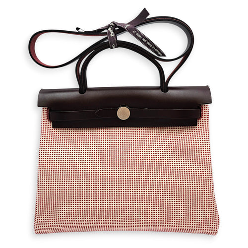 Herbag 31 Quadrille Rouge H/Framboise/Ecru/Blanc in Vache Hunter/Toile Palladium hardware CL2606-22090 1