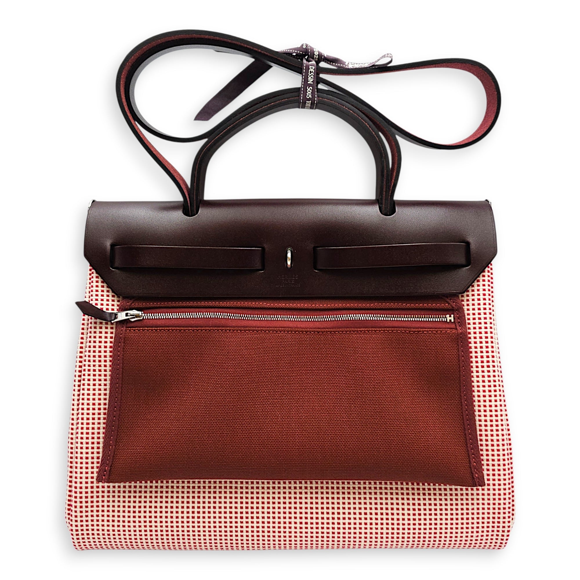 Herbag 31 Quadrille Rouge H/Framboise/Ecru/Blanc in Vache Hunter/Toile Palladium hardware CL2606-22090 2
