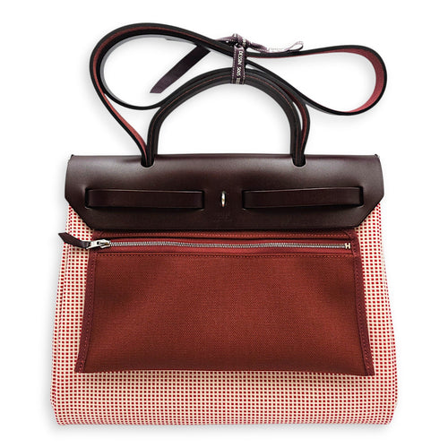 Herbag 31 Quadrille Rouge H/Framboise/Ecru/Blanc in Vache Hunter/Toile Palladium hardware CL2606-22090 2