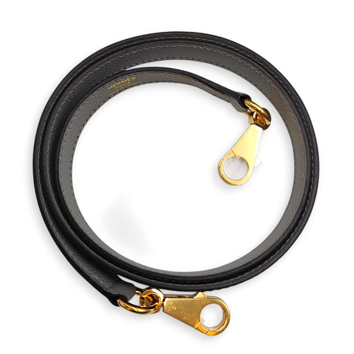 Sellier Kelly 28 Gris Mouette in Epsom Gold hardware CL2606-22092 16
