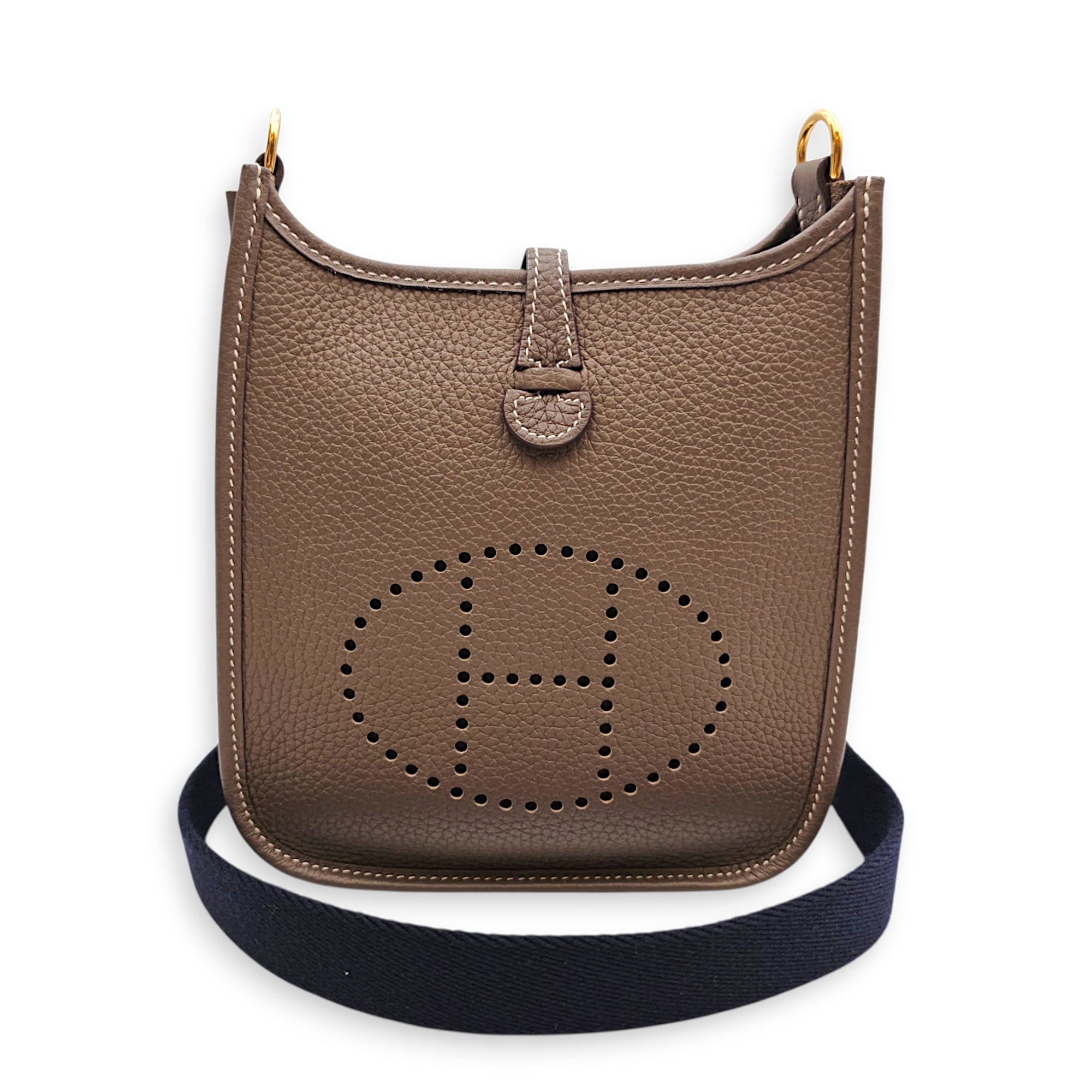 Evelyne Mini Etoupe in Clemence Gold hardware CL2606-22106 11