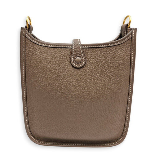 Evelyne Mini Etoupe in Clemence Gold hardware CL2606-22106 2