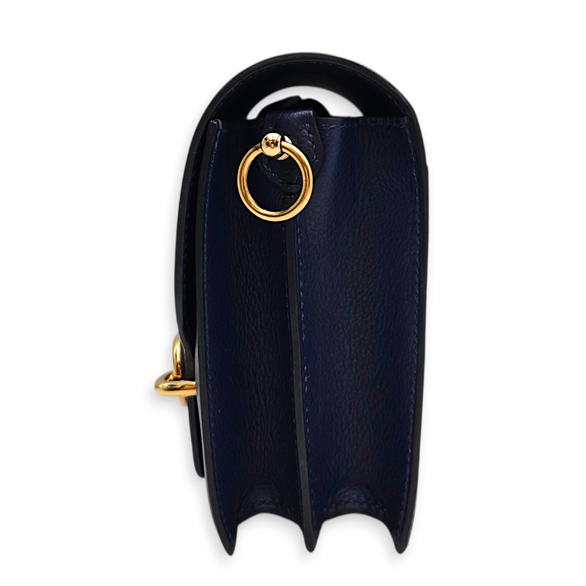 Roulis Mini Blue France/Blue sapphire in Evercolor Permabrass hardware CL2606-22111 4