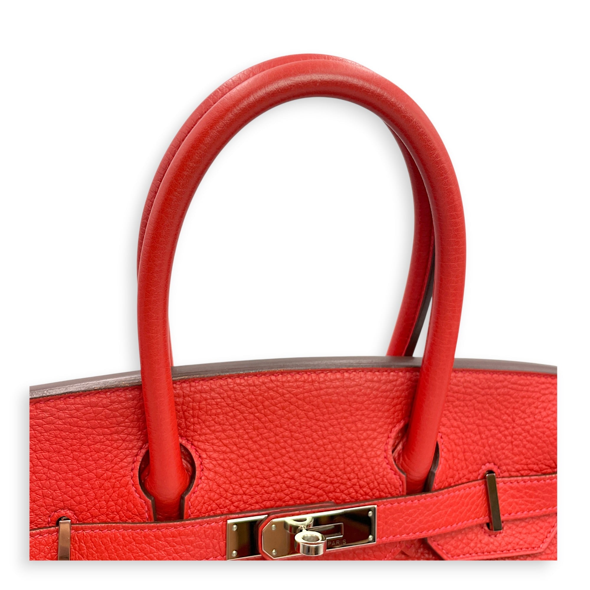 Birkin 30 Geranium in Togo Palladium hardware CL2606-22112 12