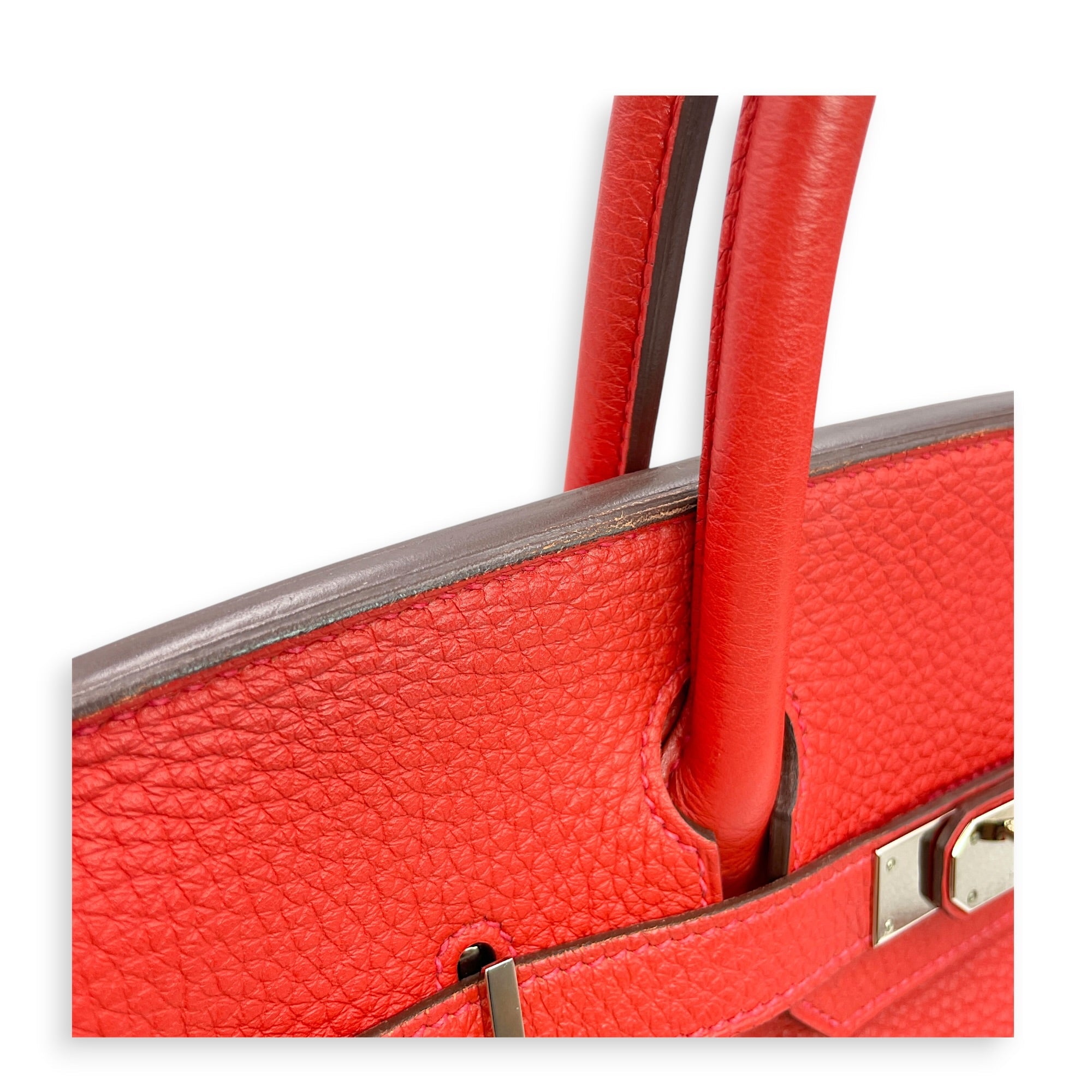 Birkin 30 Geranium in Togo Palladium hardware CL2606-22112 9