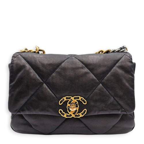 C19 Small Black Shoulder Bag in Lambskin Gold hardware CL2606-22113 1