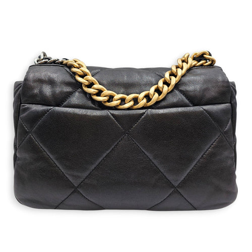 C19 Small Black Shoulder Bag in Lambskin Gold hardware CL2606-22113 2