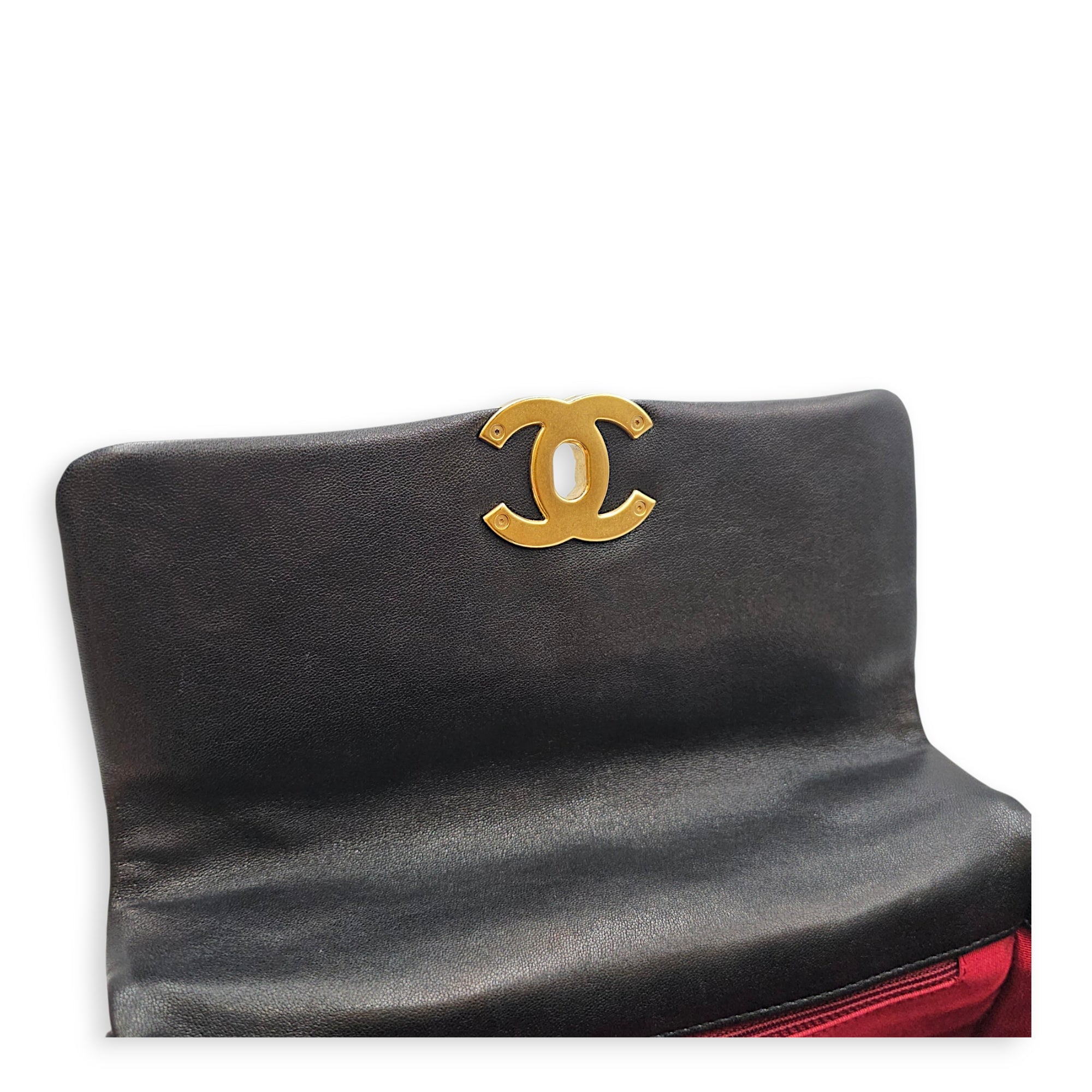C19 Small Black Shoulder Bag in Lambskin Gold hardware CL2606-22113 7