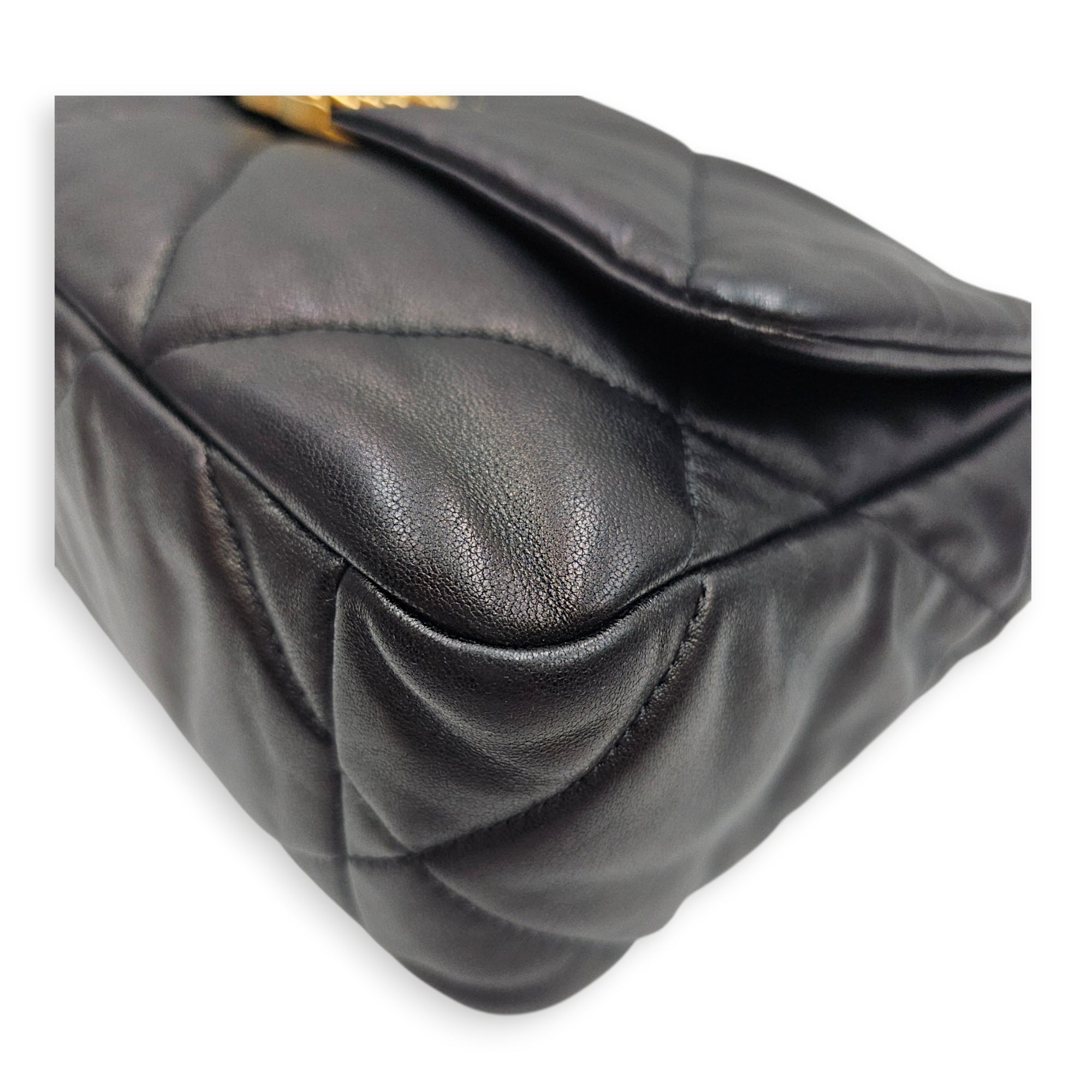 C19 Small Black Shoulder Bag in Lambskin Gold hardware CL2606-22113 9