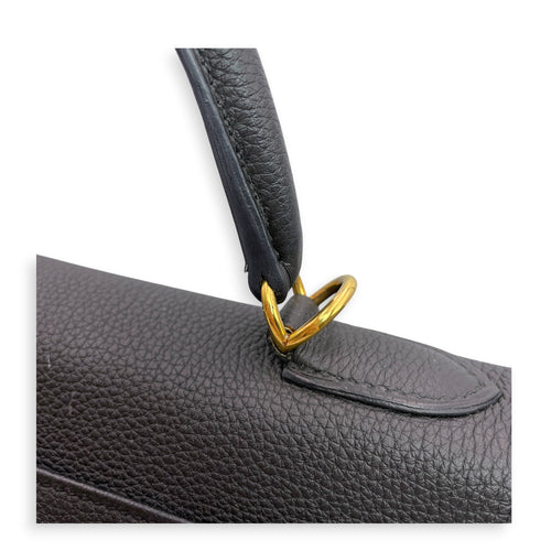 Kelly 32 Noir in Togo Gold hardware CL2606-22115 17