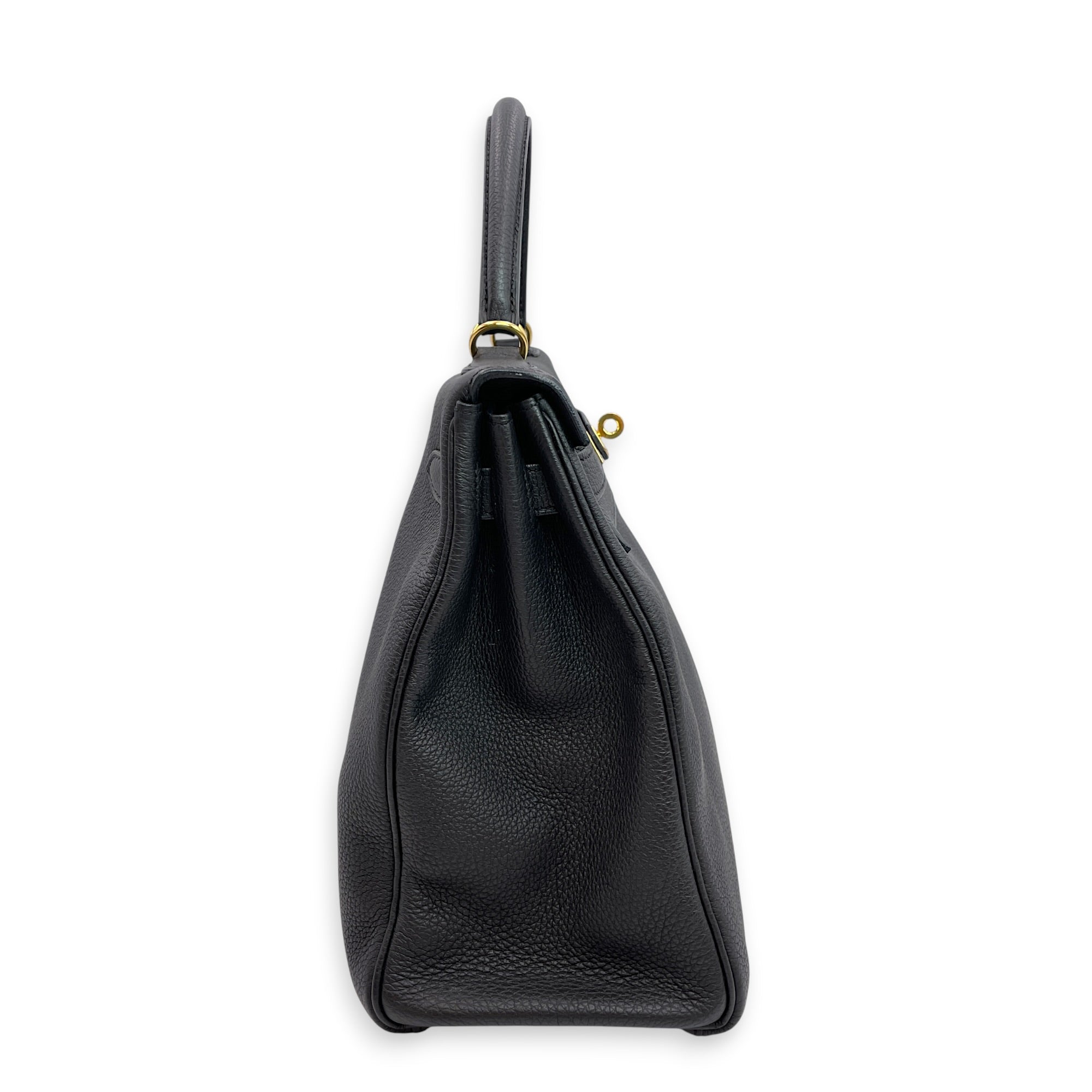 Kelly 32 Noir in Togo Gold hardware CL2606-22115 3