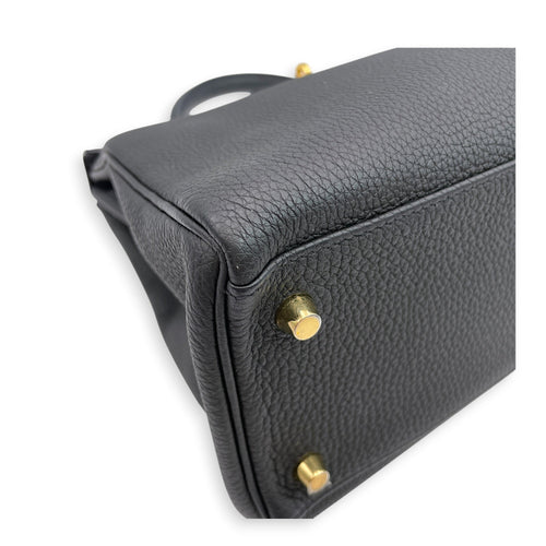 Kelly 32 Noir in Togo Gold hardware CL2606-22115 7
