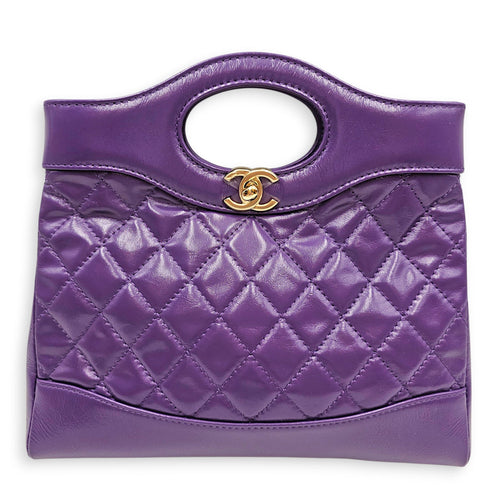 31 Small Purple Tote Bag in Calfskin Gold hardware CL2606-22116 1