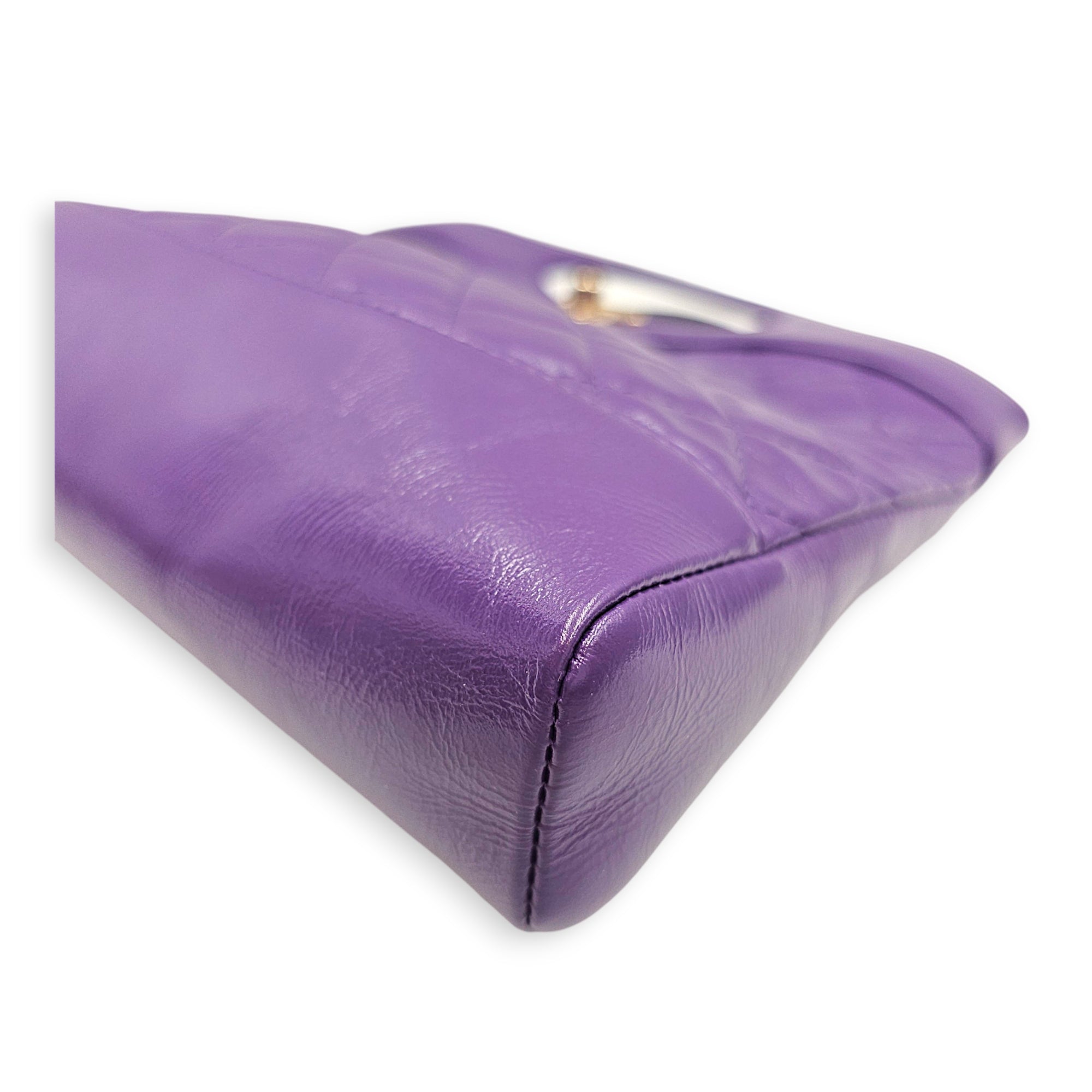 31 Small Purple Tote Bag in Calfskin Gold hardware CL2606-22116 10