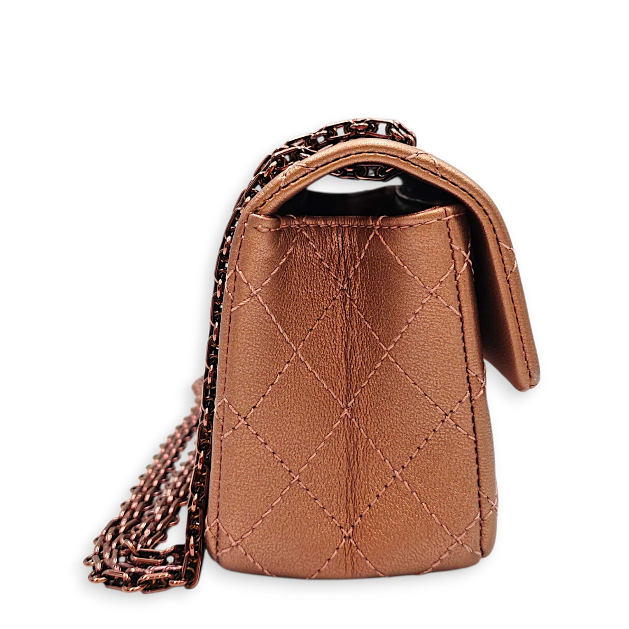 2.55 Mini Bronze Shoulder Bag Rose Gold hardware CL2606-22119 3