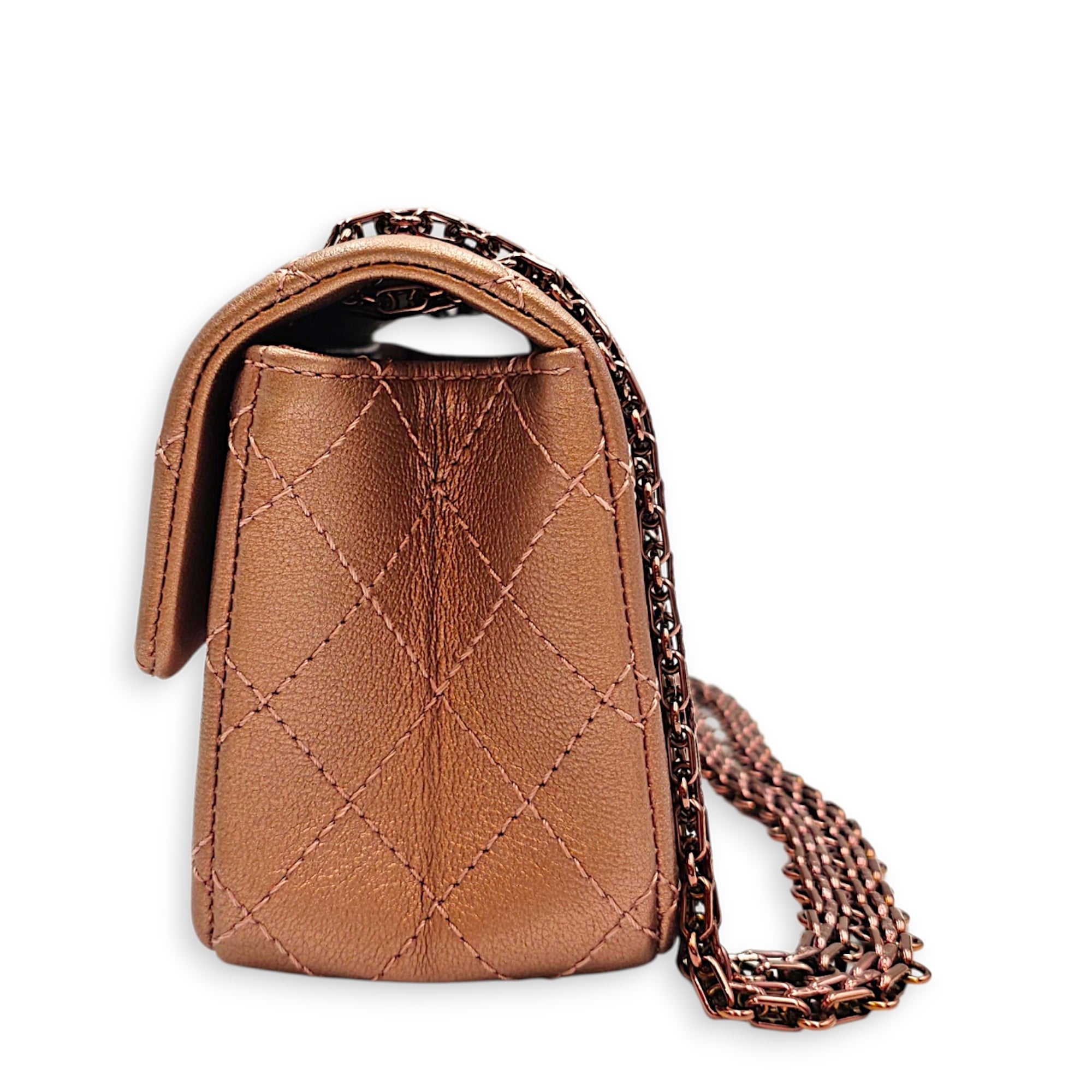 2.55 Mini Bronze Shoulder Bag Rose Gold hardware CL2606-22119 4
