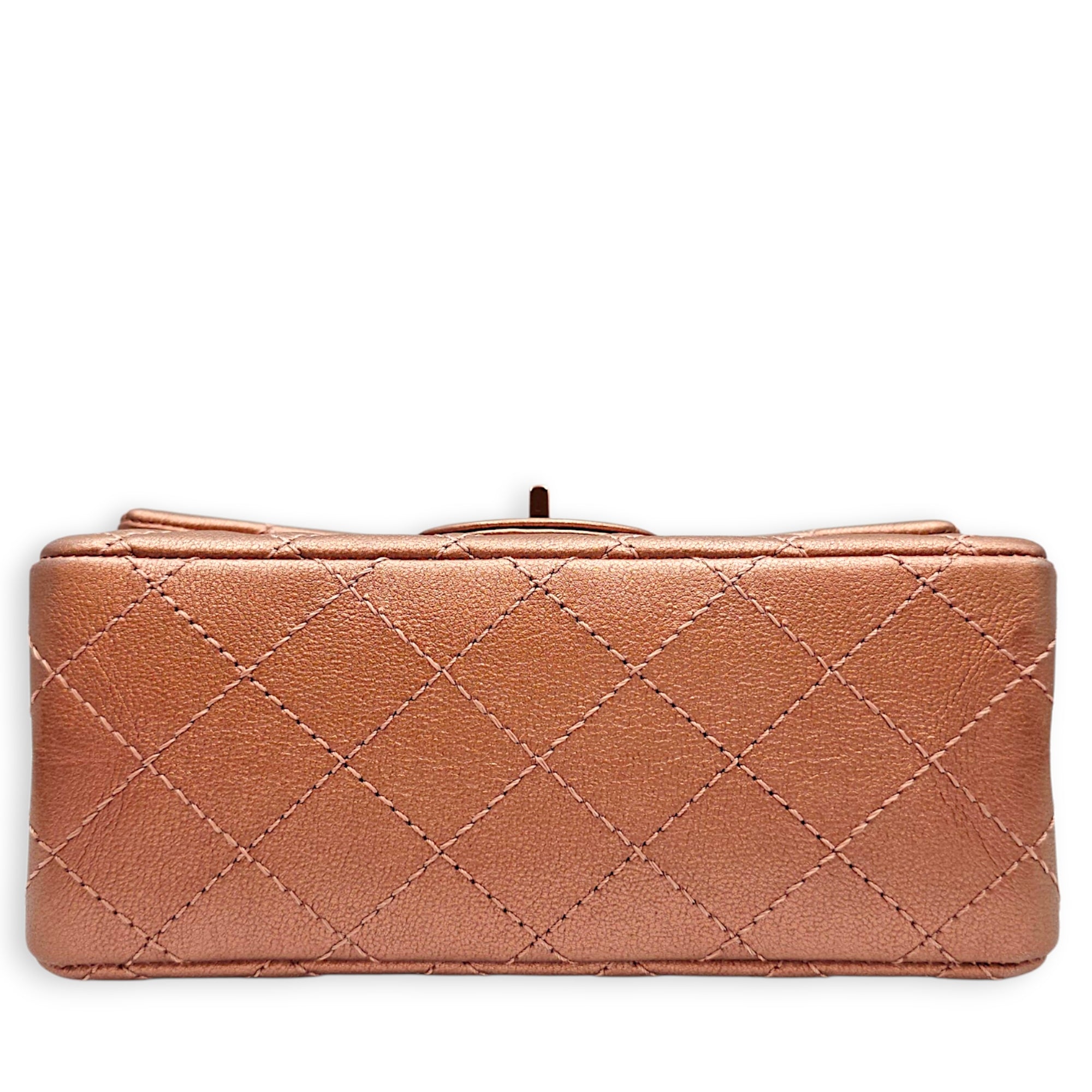 2.55 Mini Bronze Shoulder Bag Rose Gold hardware CL2606-22119 5