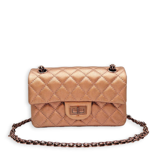 2.55 Mini Bronze Shoulder Bag Rose Gold hardware CL2606-22119 7