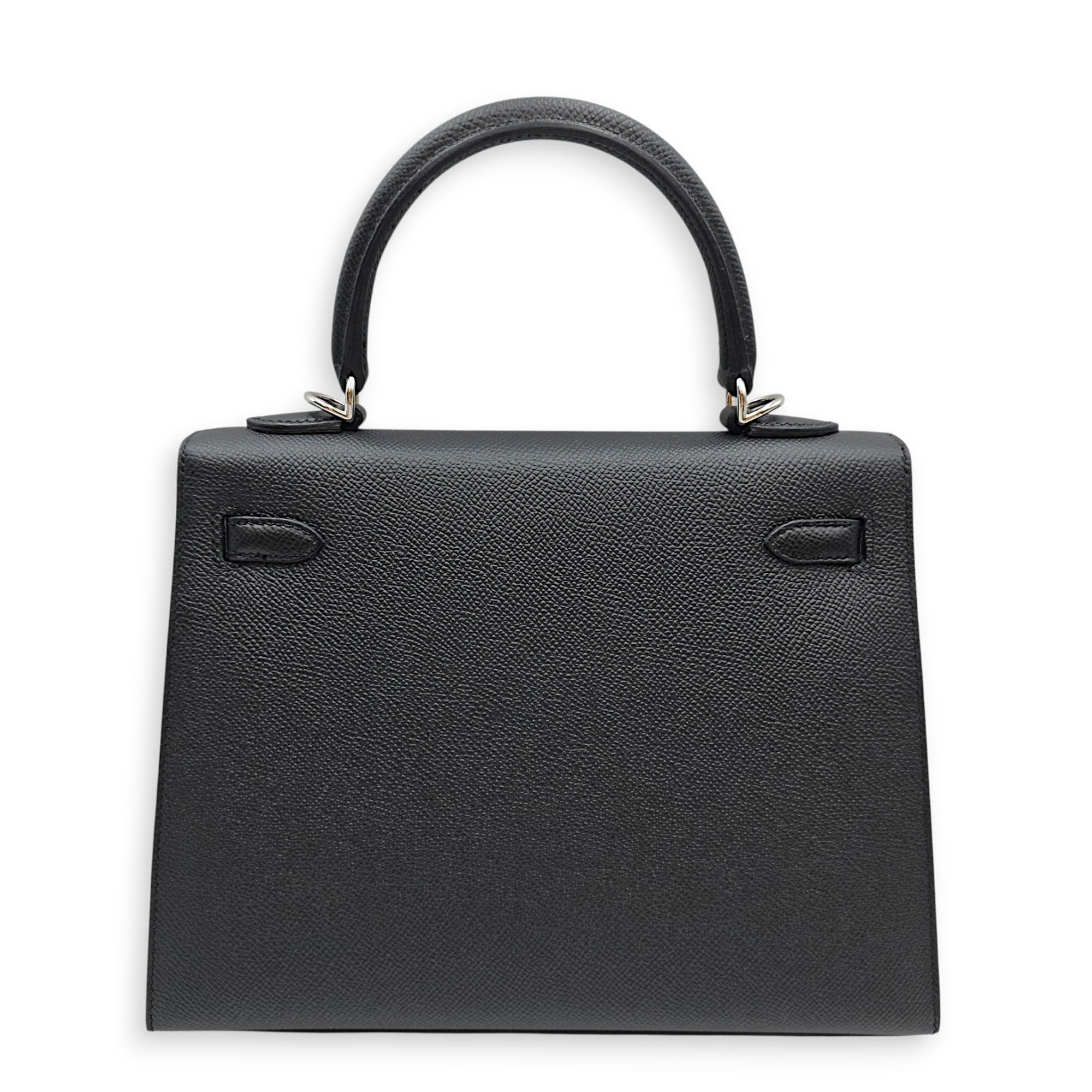 Sellier Kelly 25 Black in Epsom Electrum hardware CL2606-22120 2
