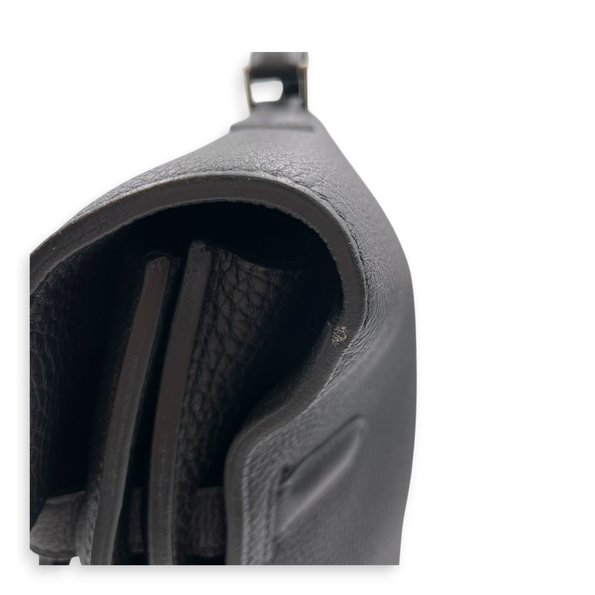 HSS Kelly Depeches 38 Black in Togo Palladium hardware CL2606-22134 7