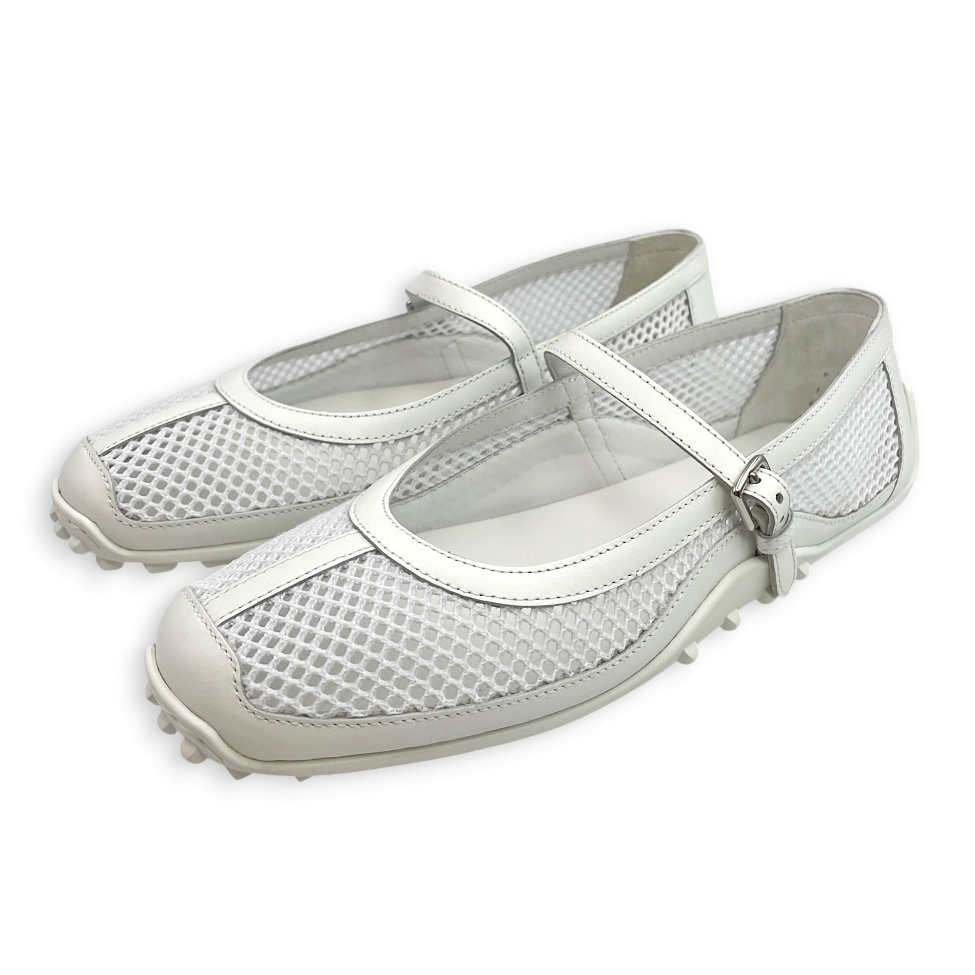 Kichu Ballet 37 White Flats in Calfskin CL2606-22135 3