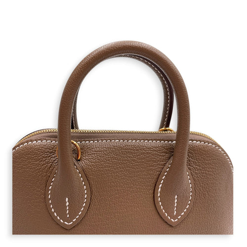 Bolide 1923 Mini Etoupe in Chevre Mysore Gold hardware CL2606-22138 13