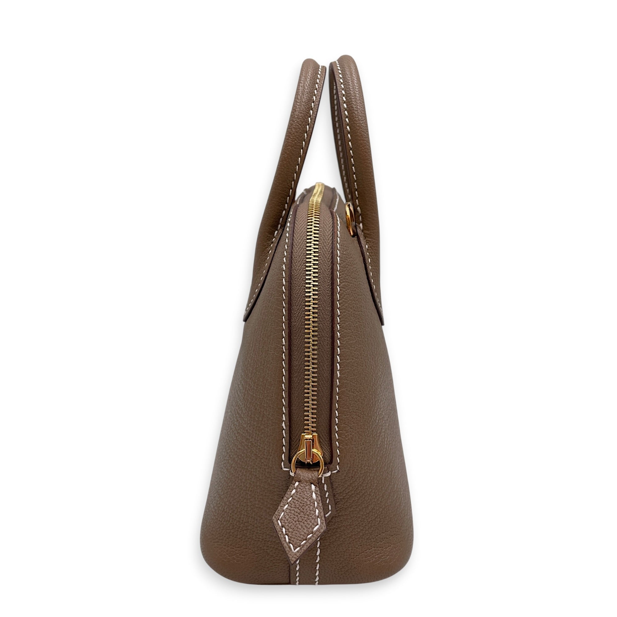 Bolide 1923 Mini Etoupe in Chevre Mysore Gold hardware CL2606-22138 3
