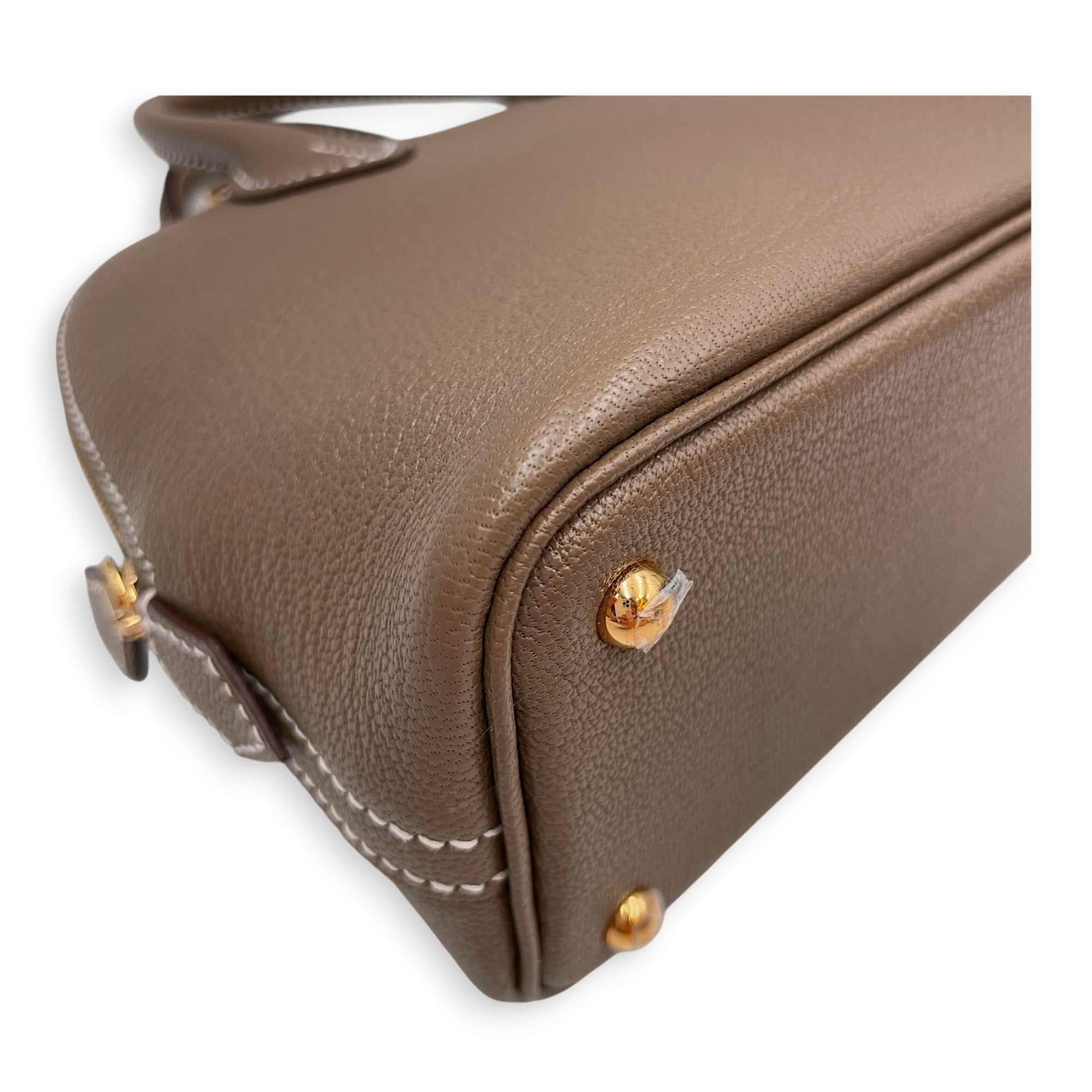 Bolide 1923 Mini Etoupe in Chevre Mysore Gold hardware CL2606-22138 4