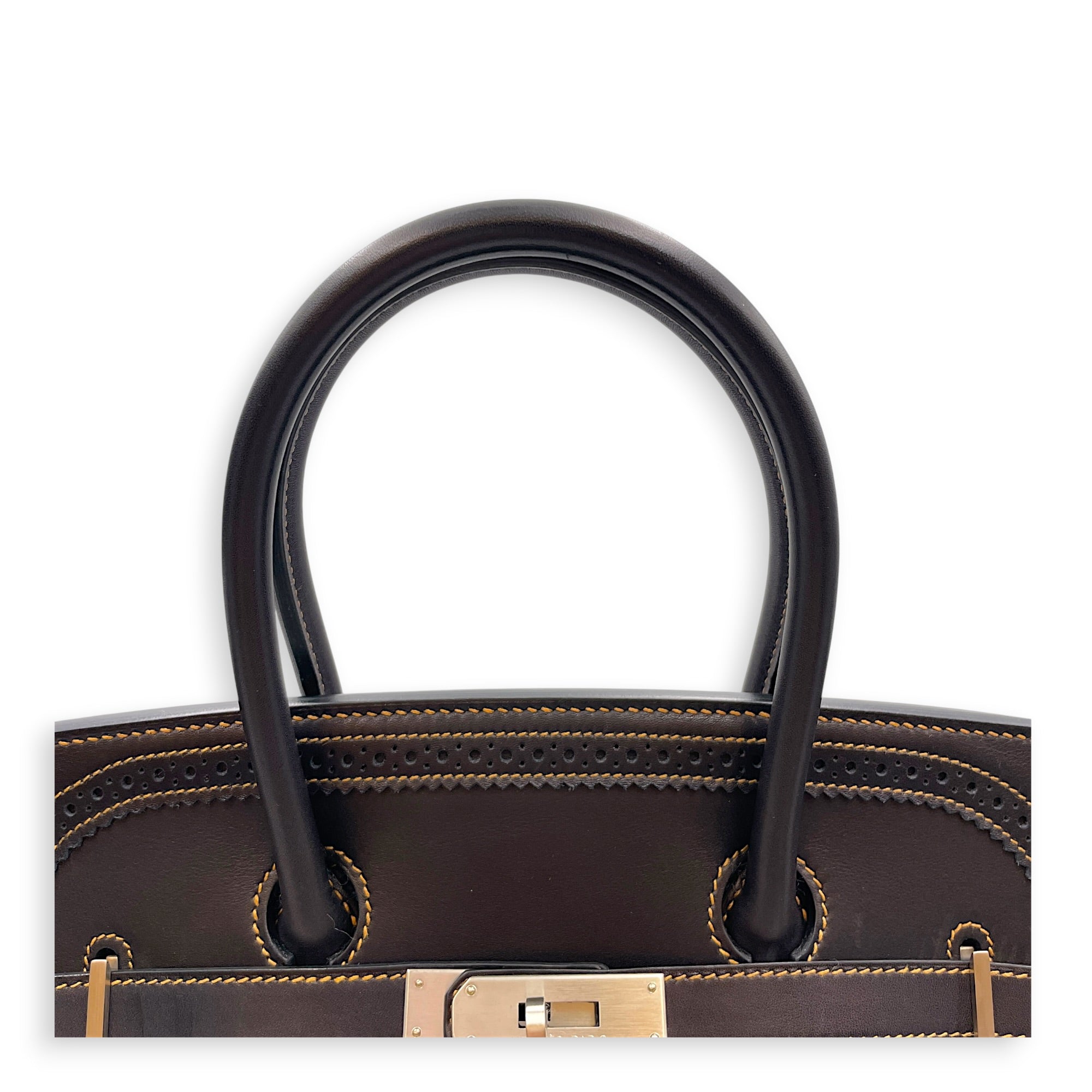 Ghillies Birkin 35 Denim Fonce/Noir in Evercalf/Toile Brushed Palladium hardware CL2606-22143 11