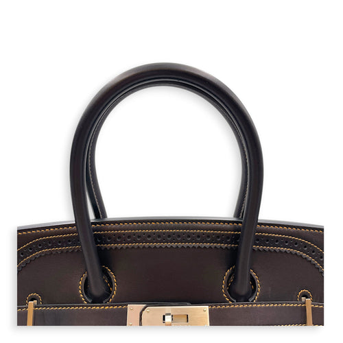 Ghillies Birkin 35 Denim Fonce/Noir in Evercalf/Toile Brushed Palladium hardware CL2606-22143 11