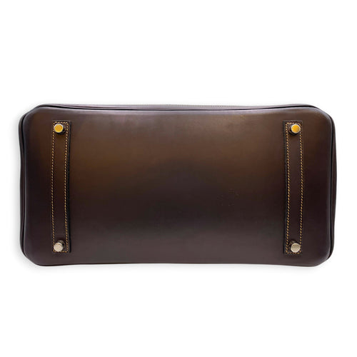 Ghillies Birkin 35 Denim Fonce/Noir in Evercalf/Toile Brushed Palladium hardware CL2606-22143 5