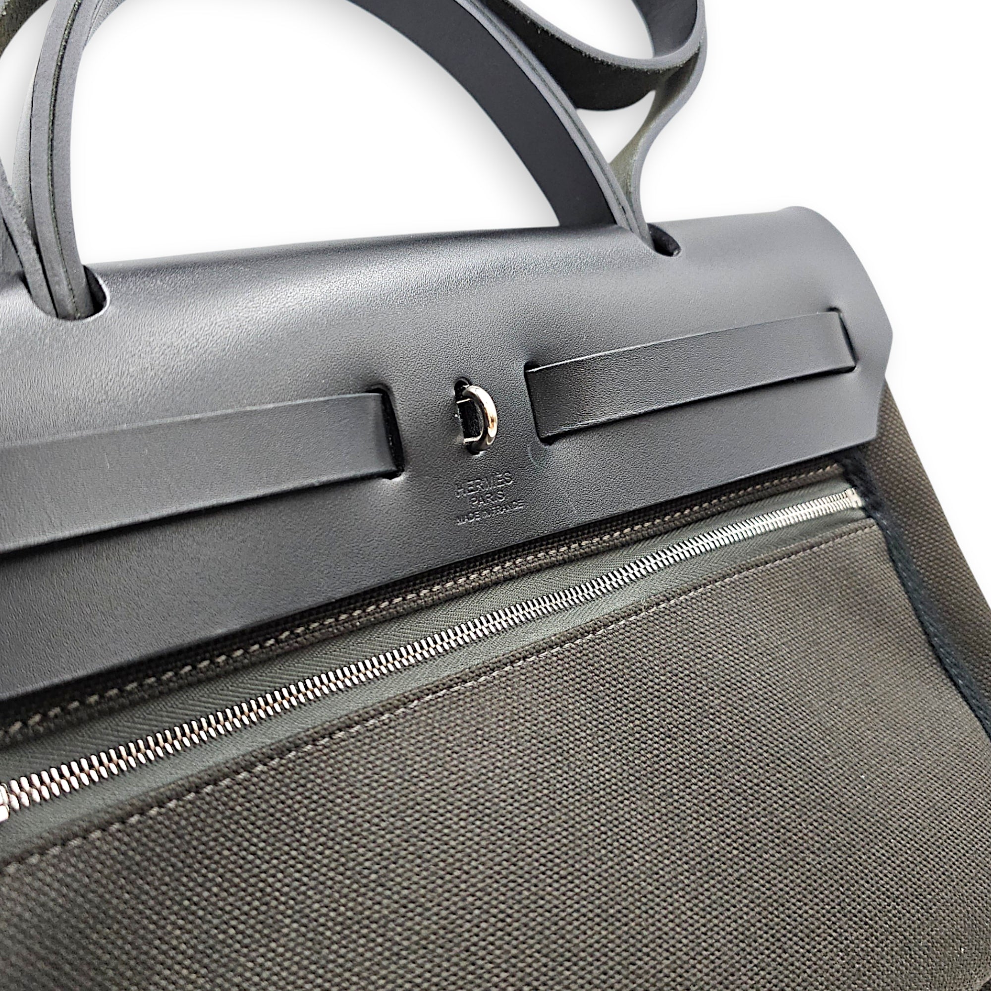 Herbag 31 Dark Bronze in Vache Hunter/Toile Enamel hardware CL2606-22145 9