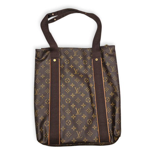 Cabas Beaubourg Brown Shoulder Bag in Canvas Gold hardware CL2607-22161 1
