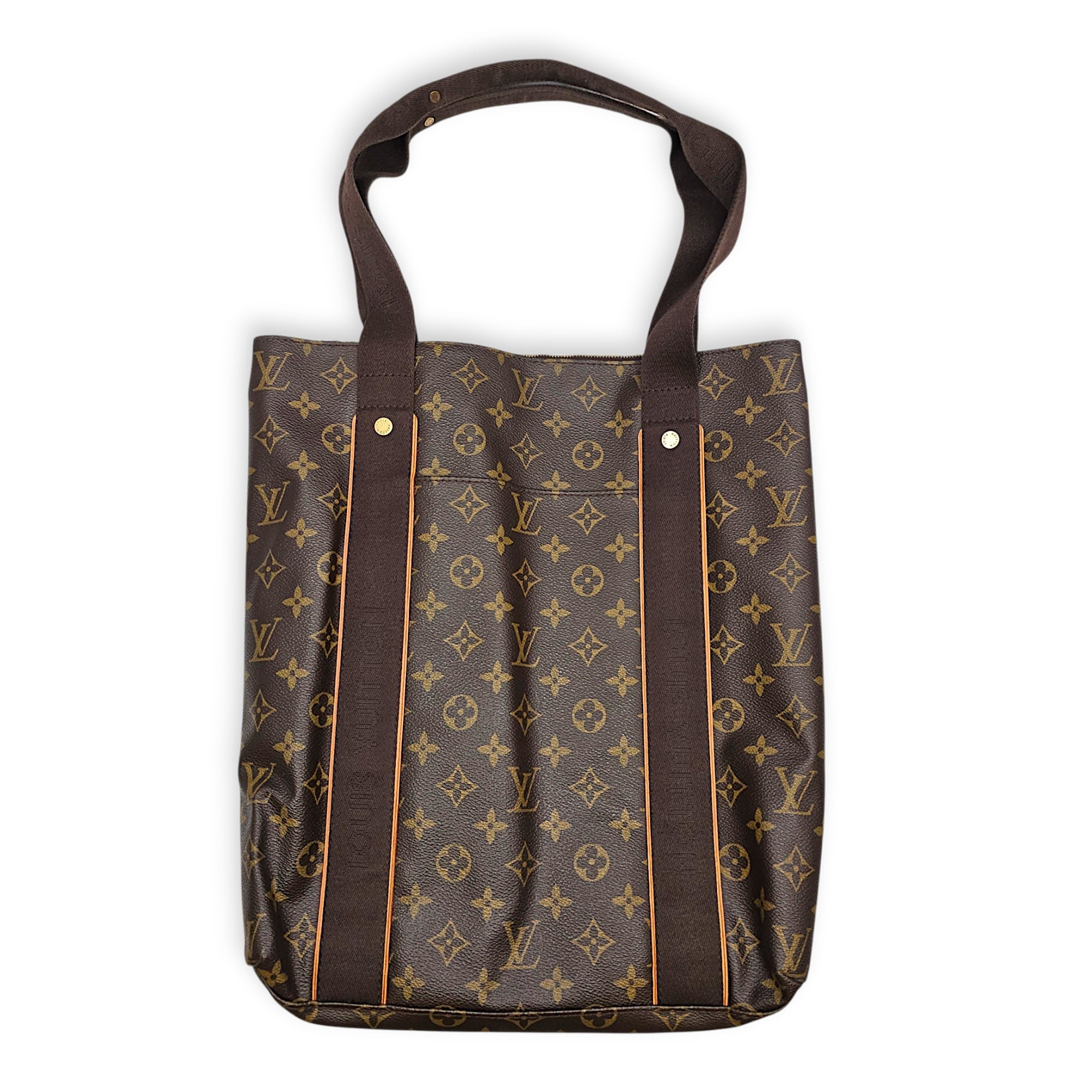 Cabas Beaubourg Brown Shoulder Bag in Canvas Gold hardware CL2607-22161 2