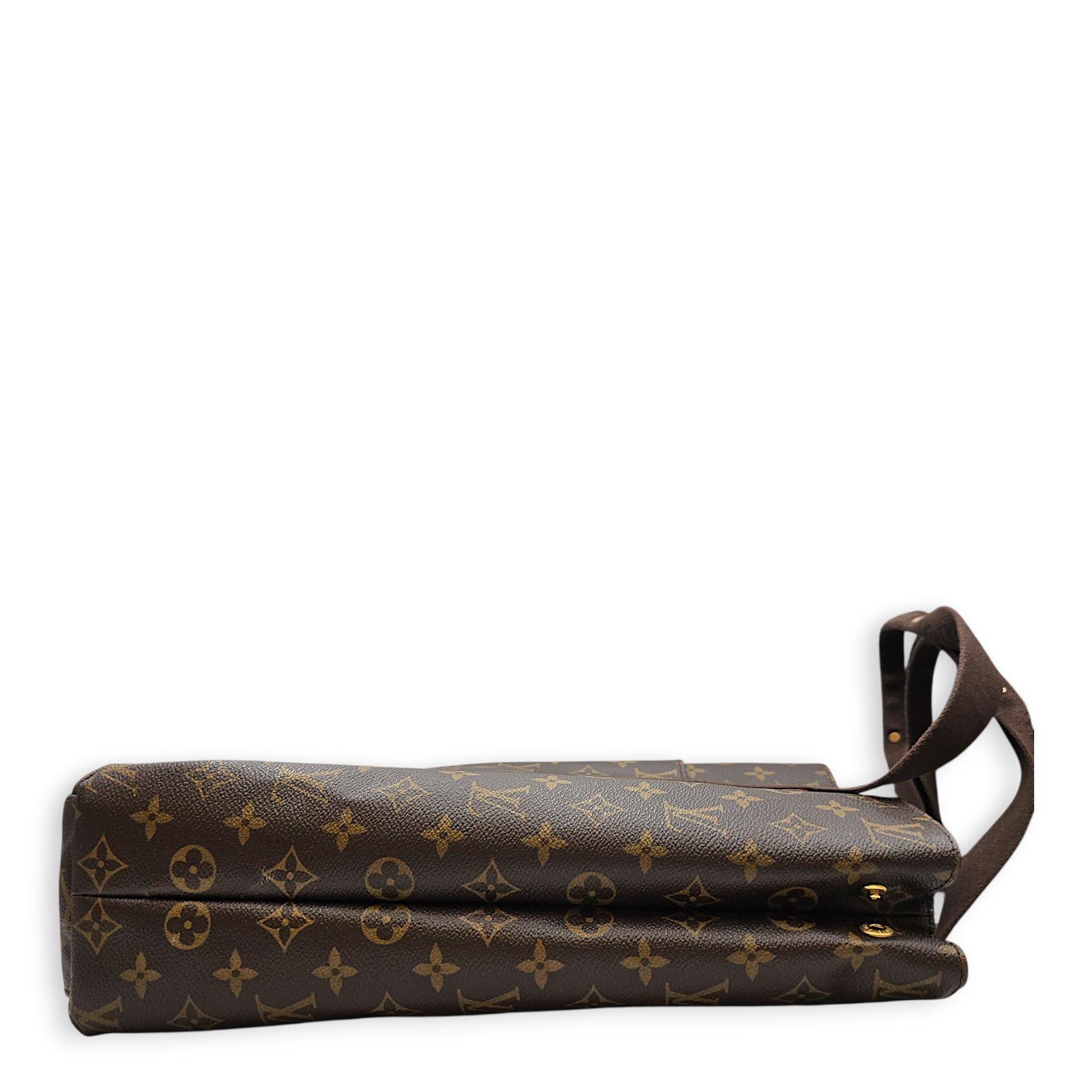 Cabas Beaubourg Brown Shoulder Bag in Canvas Gold hardware CL2607-22161 3