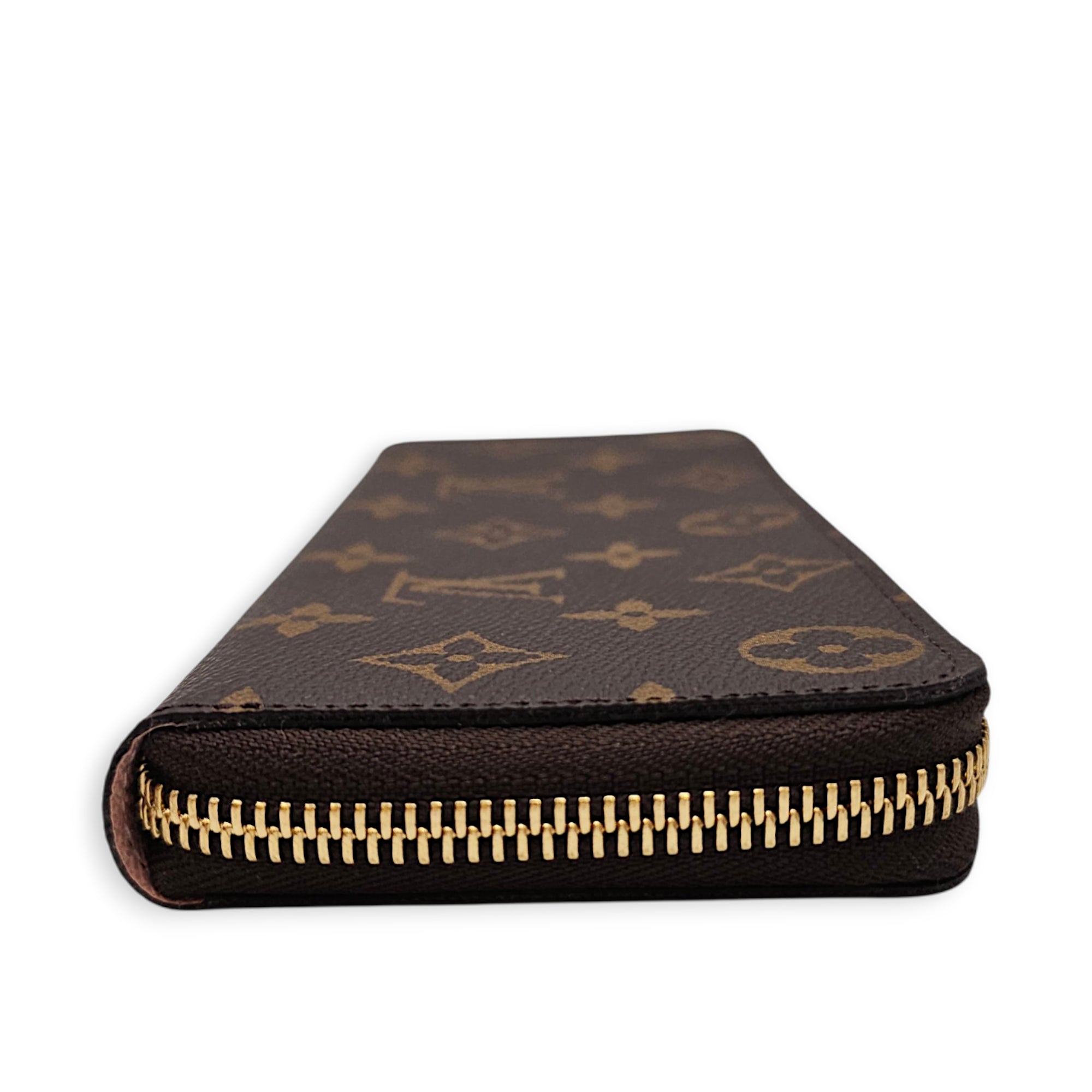 Zippy wallet Brown Wallet in Canvas Gold hardware