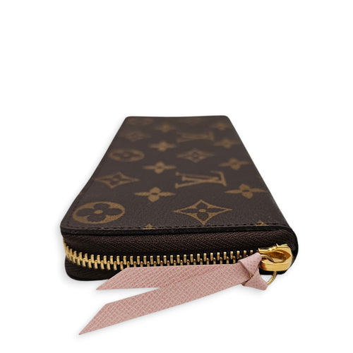 Zippy wallet Brown Wallet in Canvas Gold hardware