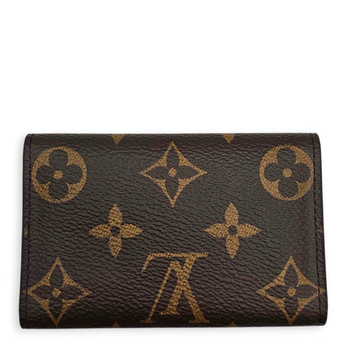 Key Holder Brown Pouch in Canvas Gold hardware CL2607-22163 2