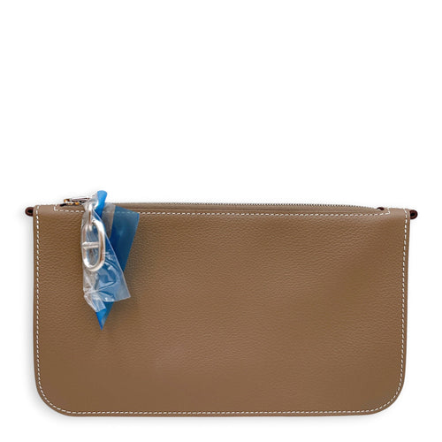Zipengo Chaine d'Ancre To Go Etoupe Pouch in Evercolor Palladium hardware CL2607-22166 1