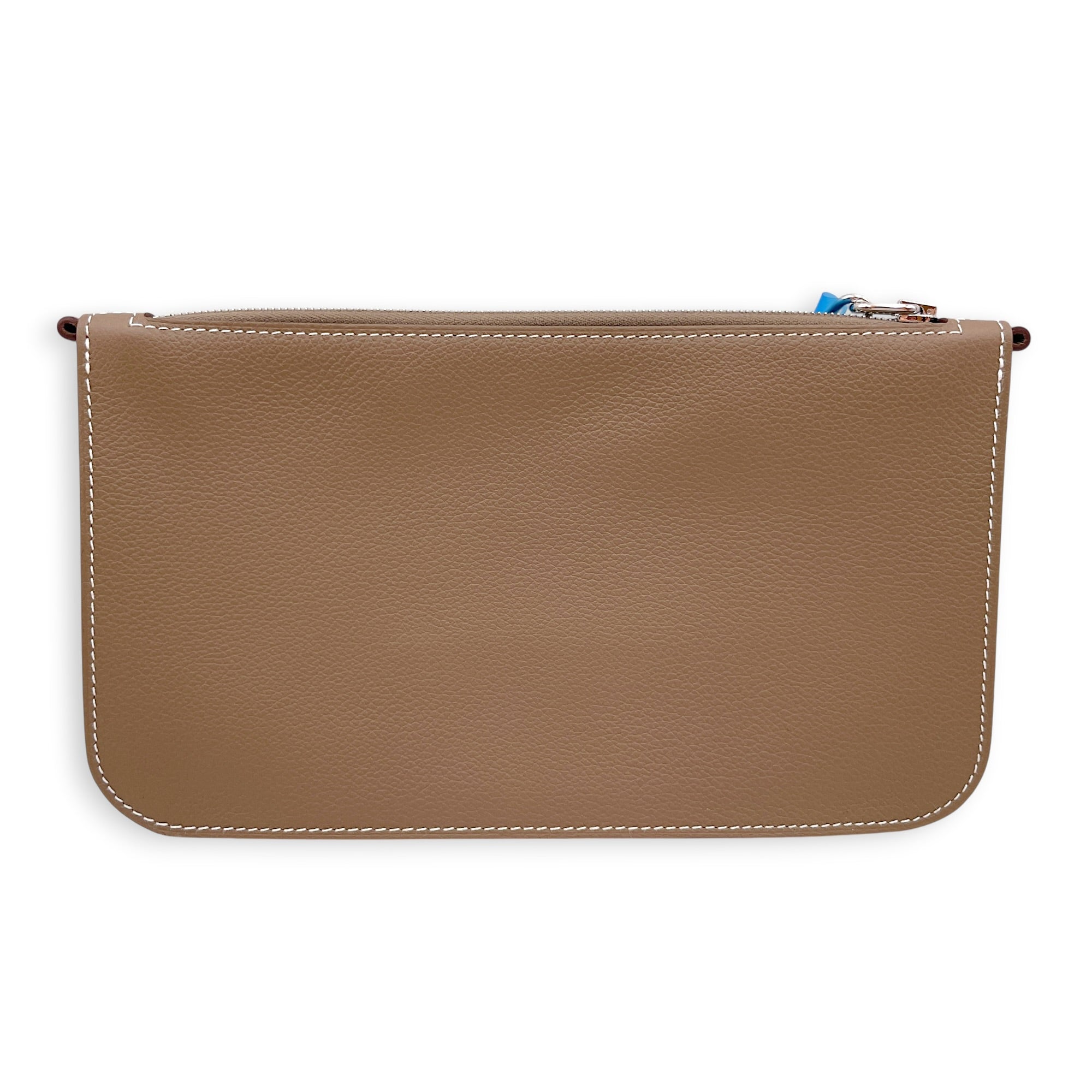 Zipengo Chaine d'Ancre To Go Etoupe Pouch in Evercolor Palladium hardware CL2607-22166 2