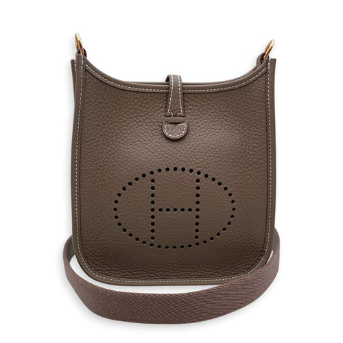 Evelyne Mini Etoupe in Clemence Gold hardware CL2607-22169 3