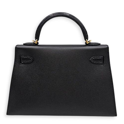 Sellier Kelly Touch 20 Black in Madame/Matte Alligator Gold hardware CL2607-22177 2