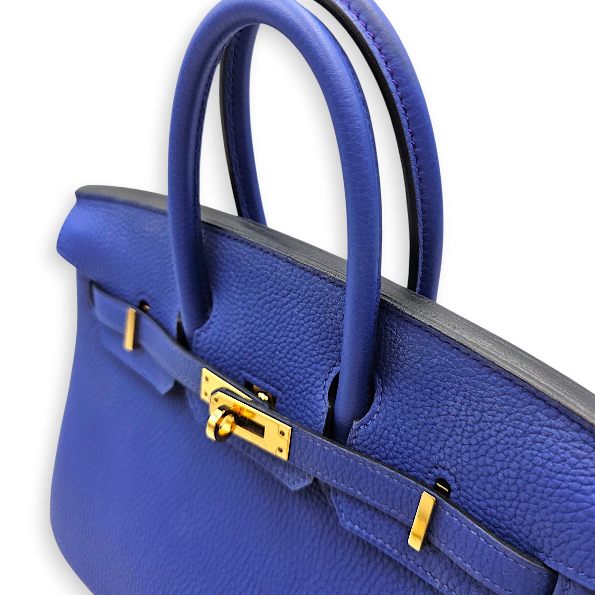 Birkin 25 Blue Electric in Togo Gold hardware CL2607-22191 10