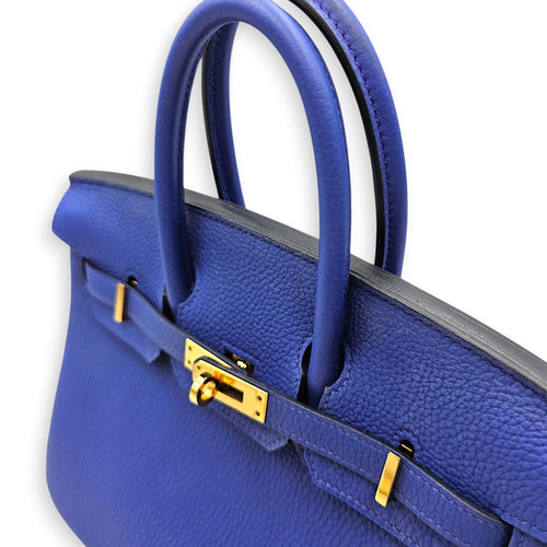 Birkin 25 Blue Electric in Togo Gold hardware CL2607-22191 10