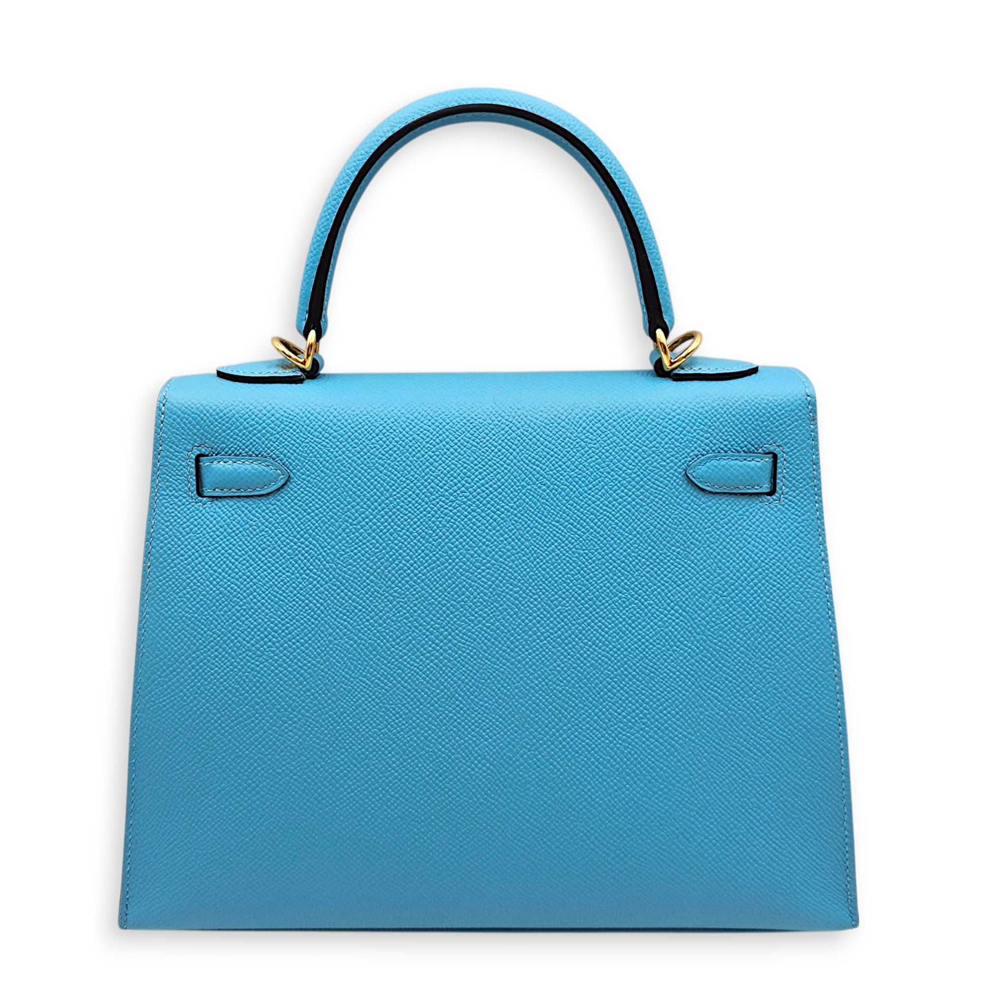 Sellier Kelly 25 Blue Du Nord  in Epsom Gold hardware CL2607-22192 2